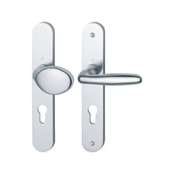 Hoppe - Ensemble sur plaques aluminium verona palière clé i pour cylindre eurpéen finition F1 aspect argent 3057361