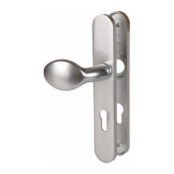 Hoppe - Poignée de porte palière - Verona Et Cie - Gris argent - Clé i - 195 mm
