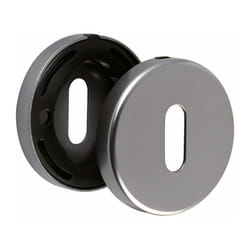 Rosace ronde aspect inox - Clé l - Cortina et Verona - La paire Hoppe et cie