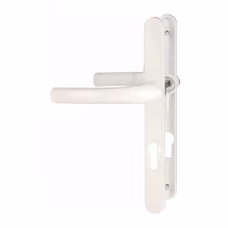Idéale pour les portes-fenêtres Poignée de porte-fenêtre sur plaque étroite Ensemble de poignées : béquille double Blanc Entr ...