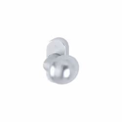Bouton Rosette 50G / 55 Rosette de bouton d'aluminium HOPPE pour les portes de profil, avec rosette de bouton coudé en zinc m ...