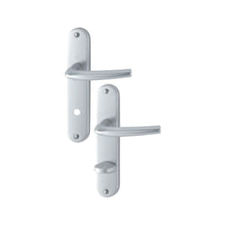 Hoppe - Ensemble de porte San Diego 1191/347 Alu Argent F1 - Bec de cane condamnation - 3230389