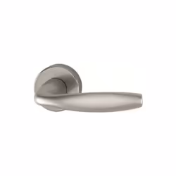 Poignée Hoppe modèle New York Rosace Finition F9 aluminium couleur inox.