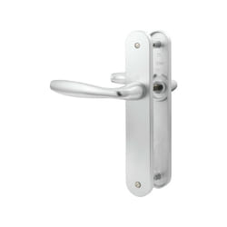 Hoppe - Ensemble de porte sur plaque New york - entr.165mm - Bec de cane - argent F1 -1810/318KN - 3282411