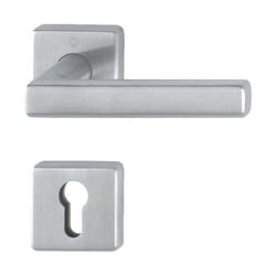 Poignée porte Dallas FS-E1643/52/52S Inox F69 d/d ts 40-65mm pz quad.DIN Gauche/Droite Hoppe