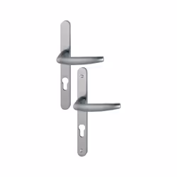 Ensemble de porte-fenêtre plaque étroite Atlanta 1530/300LMSGL HOPPE 195mm Asp.inox F9 Clé i Entr.70 C.7 - ép.78/87 - 3506488 ...