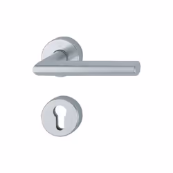 Garniture de poignée de porte à rosace en aluminium coupe-feu avec rosaces à clé PZ pour portes intérieures testé selon DIN 1 ...