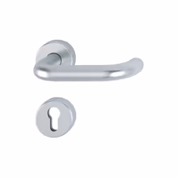 Garniture de poignée de porte à rosace en aluminium coupe-feu avec rosaces à clé PZ pour portes intérieures testé selon DIN 1 ...
