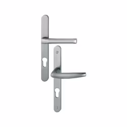 Ensemble de porte-fenêtre plaque étroite Atlanta 113KH/300LMSGL/1530 HOPPE Saillie réduite 195mm Clé i Ent.70 C.7 Asp.inox F9 ...