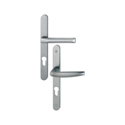 Hoppe - Ensemble de porte-fenêtre plaque étroite Atlanta 113KH/300LMSGL/1530 Saillie réduite 195mm Clé i Ent.70 C.7 Asp.inox F9 - 78/87 - 3529129