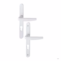Ensemble de porte-fenêtre étroite Atlanta 1530/300LMSGL HOPPE Clé i Blanc 9016 - Entraxe 70mm ép.58/62mm - 3303277