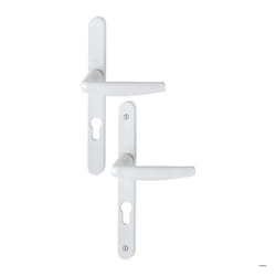 Ensemble de porte-fenêtre étroite Atlanta 1530/300LMSGL HOPPE Clé i Blanc 9016 - Entraxe 70mm ép.58/62mm - 3303277