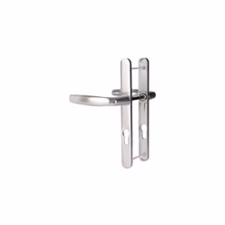 Hoppe et Cie - Ensemble sur plaque Atlanta aspect inox étroit