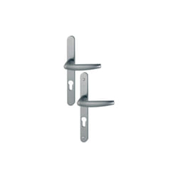 Hoppe - Ensemble de porte-fenêtre plaque étroite Atlanta 1530/300LMSGL Asp.inox F9 Clé i Entr.70 - ép.48/57 - 3303816