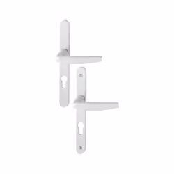 Ensemble de porte-fenêtre plaque étroite Atlanta 1530/300LMSGL HOPPE 195mm Blanc 9010 Clé i Entr.92 C.8 - ép.68/77 - 3303841  ...