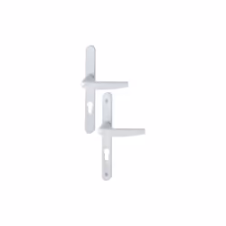 Ensemble de porte-fenêtre plaque étroite Atlanta 1530/300LMSGL HOPPE 195mm Blanc 9016 Clé i Entr.70 C.7 - ép.78/87 - 3303859 ...