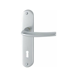 Hoppe - centrale brico 2 Poignées De Porte San Diego Trou De Clé, Aluminium Entraxe 165 Mm