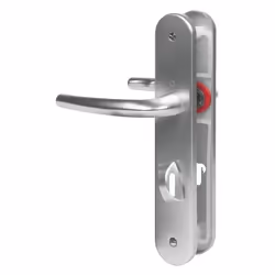 Ensemble San Diego grand model type à condamnation finition F1 alu aspect argent - HOPPE - 3559803