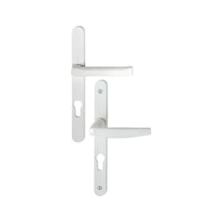 Hoppe - Ensemble de porte-fenêtre plaque étroite Atlanta 113KH/300LMSGL/1530 Saillie réduite 195mm Blanc 9016 Clé i Entr.70 C.7 - ép.78/87 - 3309311
