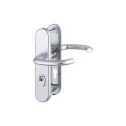 Garniture à plaque longue de protection en aluminium avec cache-cylindre pour portes de fermeture extérieures/d'appartement t ...