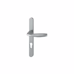 Ensemble de porte plaque étroite New york Clé i aspect inox F9 HOPPE - 099KH/300LMSGL/1810 - 195mm - entr.7/70 C.7 - 48/57 -  ...