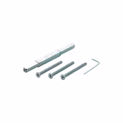Kit de fixation HOPPE : vis filetées M6 selon DIN 965-10.9 avec tête cruciforme fraisée Goupille pleine HOPPE (décalée des de ...