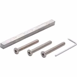 kit de fixation HOPPE : vis filetées M6 selon DIN 966-10.9 avec tête fraisée bombée cruciforme, goupille pleine HOPPE et clé ...