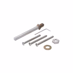 Kit de fixation HOPPE : vis filetées M6 selon DIN 966-10.9 avec tête fraisée bombée cruciforme, goupille pleine HOPPE-FDW ave ...
