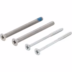 Set de fixation Sertos® (poignée/poignée)- 2 vis filetées M5 selon DIN 965 avec tête fraisée cruciforme 2 vis à usage multipl ...