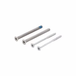 Set de fixation Sertos® (poignée/poignée)- 2 vis filetées M5 selon DIN 965 avec tête fraisée cruciforme 2 vis à usage multipl ...