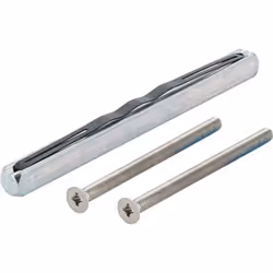 Set de fixation Sertos® (FS, poignée/poignée) 2 vis filetées M5 selon DIN 965 avec tête fraisée cruciforme Goupille pleine pr ...
