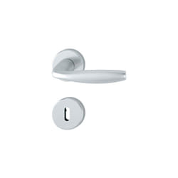 No Brand - Paire de béquilles sur rosace New-York hoppe 1810/42K/42KS Argent Alu - Clé l - 3736152