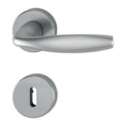 No Brand - Paire de béquilles sur rosace New-York hoppe 1810/42K/42KS Aspect Inox - Clé l - 3736161