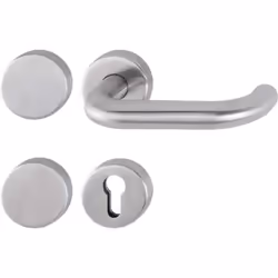 Garniture de poignée de porte HOPPE en acier inoxydable coupe-feu avec rosace et module de montage pour portes intérieures te ...