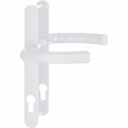 Poignée de porte - HOPPE - 3759071 - Blanc - Aluminium - Sur plaque étroite 24 mm
