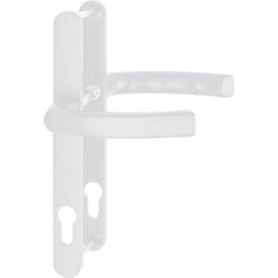 Poignée de porte - HOPPE - 3759071 - Blanc - Aluminium - Sur plaque étroite 24 mm