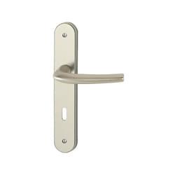 Hoppe - Ensemble aluminium embouti San Diégo entraxe 195 mm noir mat bec-de-cane