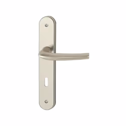 Entraxe de fixation : 195 mm. Plaques de 240 x 40 mm. Saillie de la béquille : 55 mm. Pour porte d'épaisseur 40 à 46 mm. Sur  ...