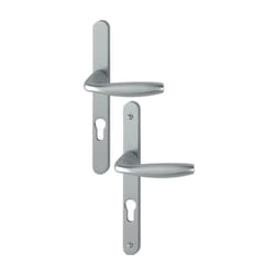 Hoppe - Ensemble de porte sur plaque New york Clé i aspect inox F9 - ép.68/77 1810/300LFGL/1810RH - 3766651