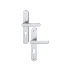Hoppe - Ensemble sur plaques Ligne Hambourg entraxe 195 mm carré de 7 mm pour porte ep 38-47 mm finition noir mat bec-de-cane