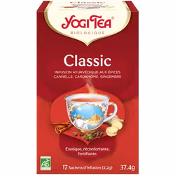 YOGI TEA Classic 17 x 2.2 g, Infusion de plantes, 37,4 g, 2,2 g, Cannelle*, cardamome*, gingembre*, clous de girofle*, poivre ...