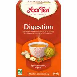 YOGI TEA Digestion 17 x 1.8 g, Infusion de plantes, 30,6 g, 1,8 g, Cardamome*, fenouil*, coriandre*, malt d'orge*, réglisse*, ...