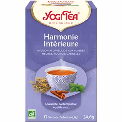 YOGI TEA Harmonie Intérieure 17 x 1.8 g, Infusion de plantes, 30,6 g, 1,8 g, Mélisse*, rooibos*, réglisse*, cannelle*, écorce ...