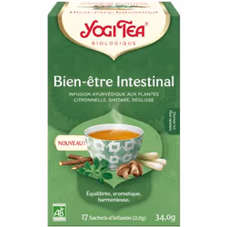 YOGI TEA Équilibre Naturel 17 x 2g, Thé parfum aromatisé, 34 g, 2 g, Citronnelle*, réglisse*, shiitaké*, fenugrec*, fleurs de ...