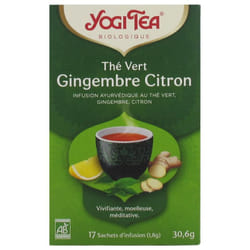 Yogi Tea Thé Vert Gingembre Citron Bio 17 Sachets