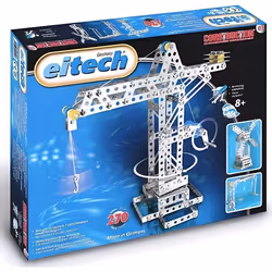 Jouet de construction mécanique - EITECH - Coffret moulin et grue - 270+ pièces - Garçon 8+ ans