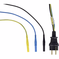 enquête Fiche mâle de protection sur fiche mâle de sécurité 3 x 4 mm (noir, bleu, jaune-vert) 230 V AC sans contact CATÉGORIE ...