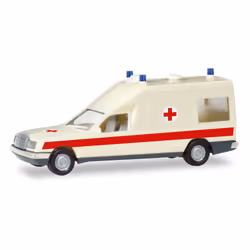 HERPA 094153, Modèle de voiture classique, Pré-assemblé, 1:87, Mercedes-Benz Miesen KTW "DRK", Mâle, Bleu, Rouge, Blanc