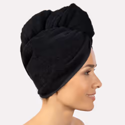 MÖVE 273397563-027067-199 serviette de toilette pour cheveux Noir Coton