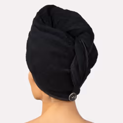 MÖVE 273397563-027067-199 serviette de toilette pour cheveux Noir Coton
